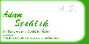 adam stehlik business card